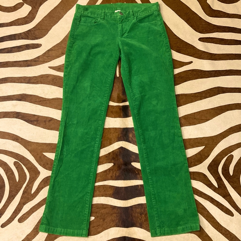 J. Crew City Fit Kelly Green Corduroy Pants